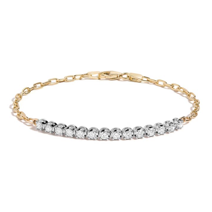 Simone Partial Tennis Bracelet - White Diamond for wholesale by Selin Kent