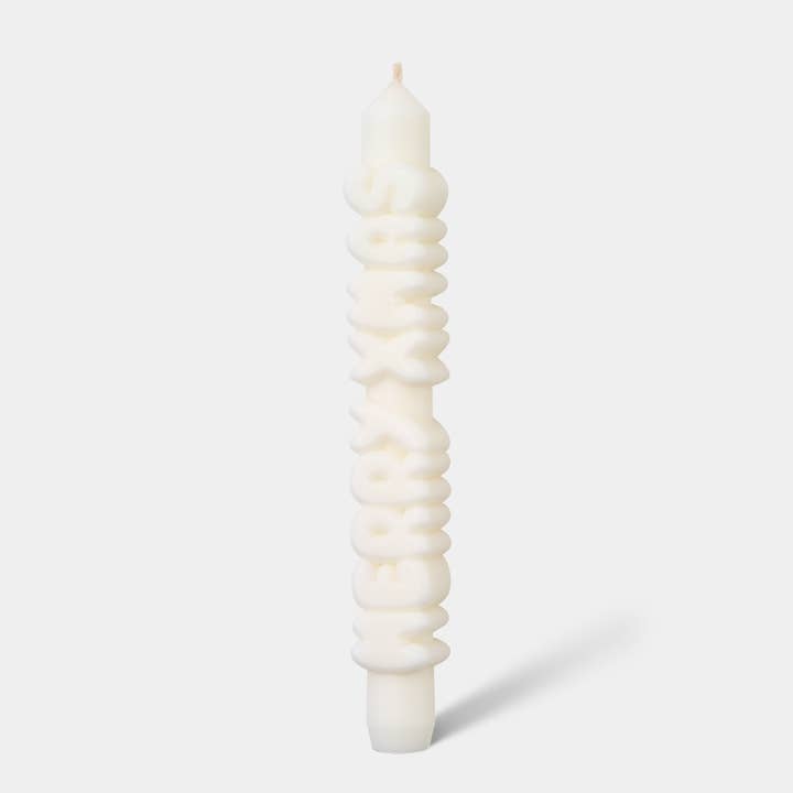 CandleHand (Free Duties for US) - Wholesale Tapered Candle/Candlestick - Taper candle MERRY XMAS - Handmade - 9'' 3D Taper Candles 5