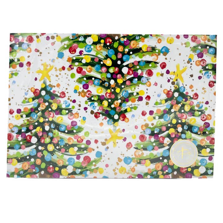 Colorful Splatter Trees Disposable Placemats for wholesale by Rachel Brooks Design, LLC