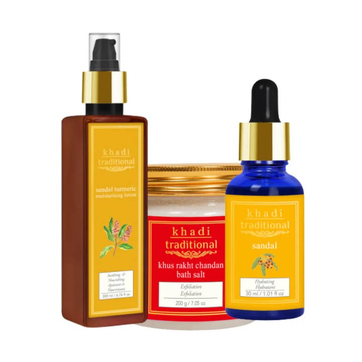 Khadi Traditional Sandalwood Detox and Exfoliate Set for wholesale by Kalaa Inc.