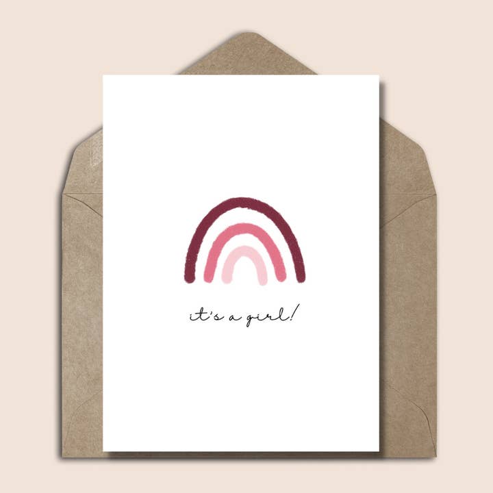 Wenskaart Geboorte Kind met Regenboog voor wholesale door Studio Mo