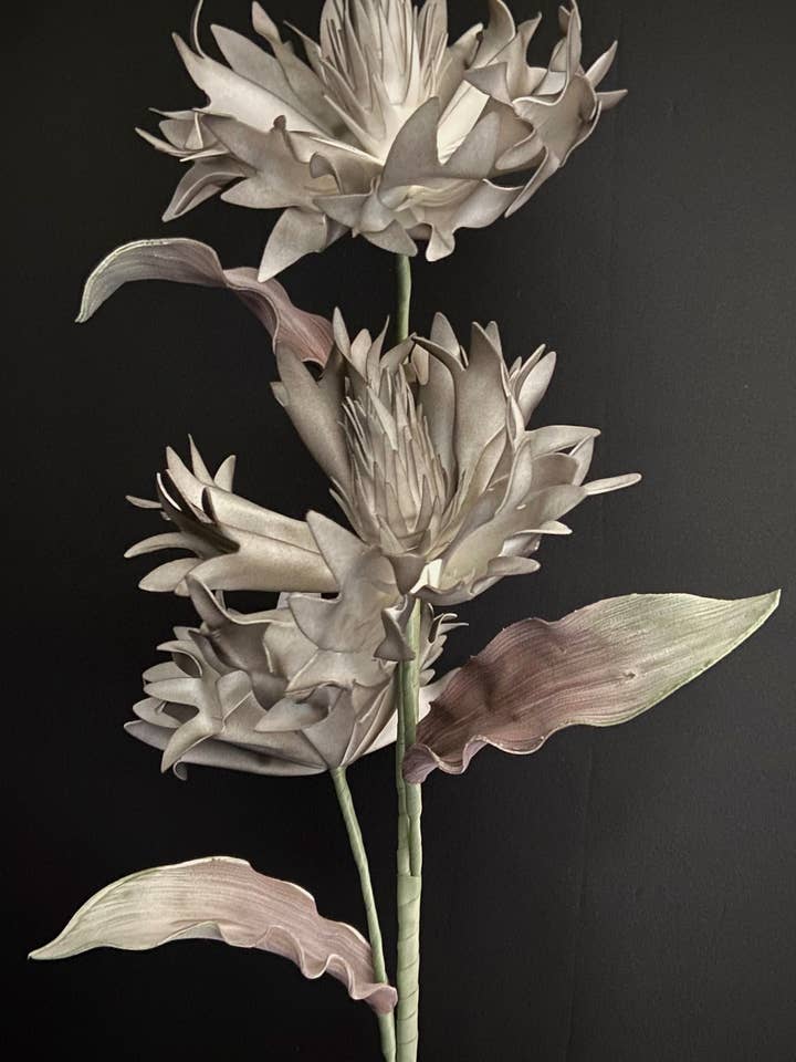 Dusty Blue Foam Flower 39x21" for wholesale by The Light Garden Collection