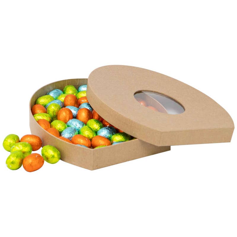 Deffrennes - Wholesale Egg Cup/Holder - Oval Kraft Egg Box Chocolate Sweet 21x17.5x3cm3