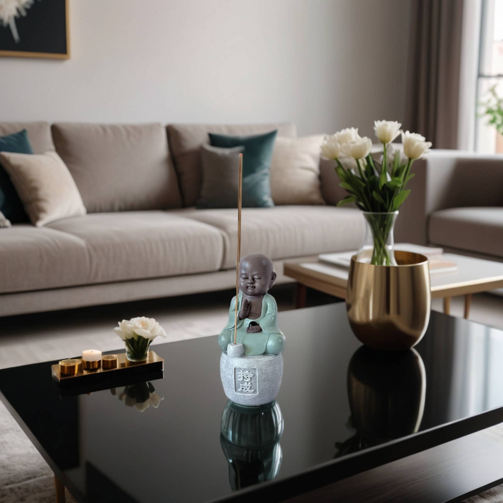 Zen'Arôme - Wholesale Decorative Tabletop Object - Buddha Figurine Incense Holder Perseverance4