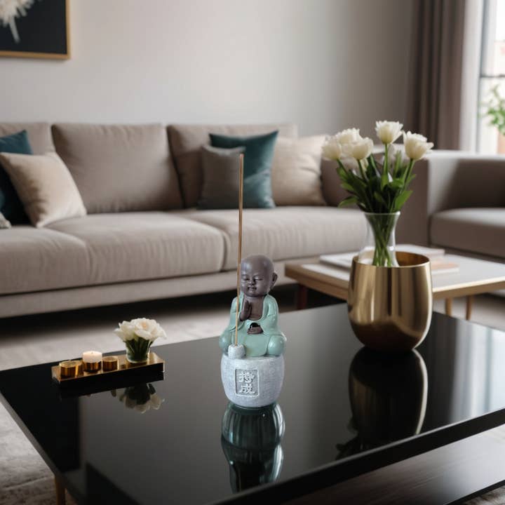 Zen'Arôme - Wholesale Decorative Tabletop Object - Buddha Figurine Incense Holder Perseverance4