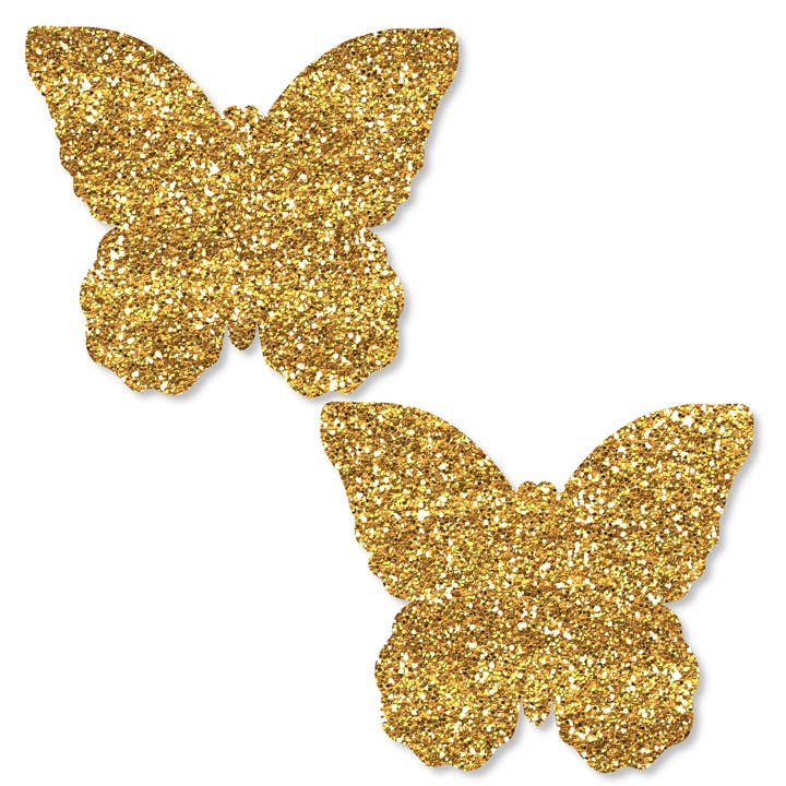 Niptees – Cobre-mamilos - Mulher por atacado – Pastéis Sparkly Butterfly Mipple Cover4