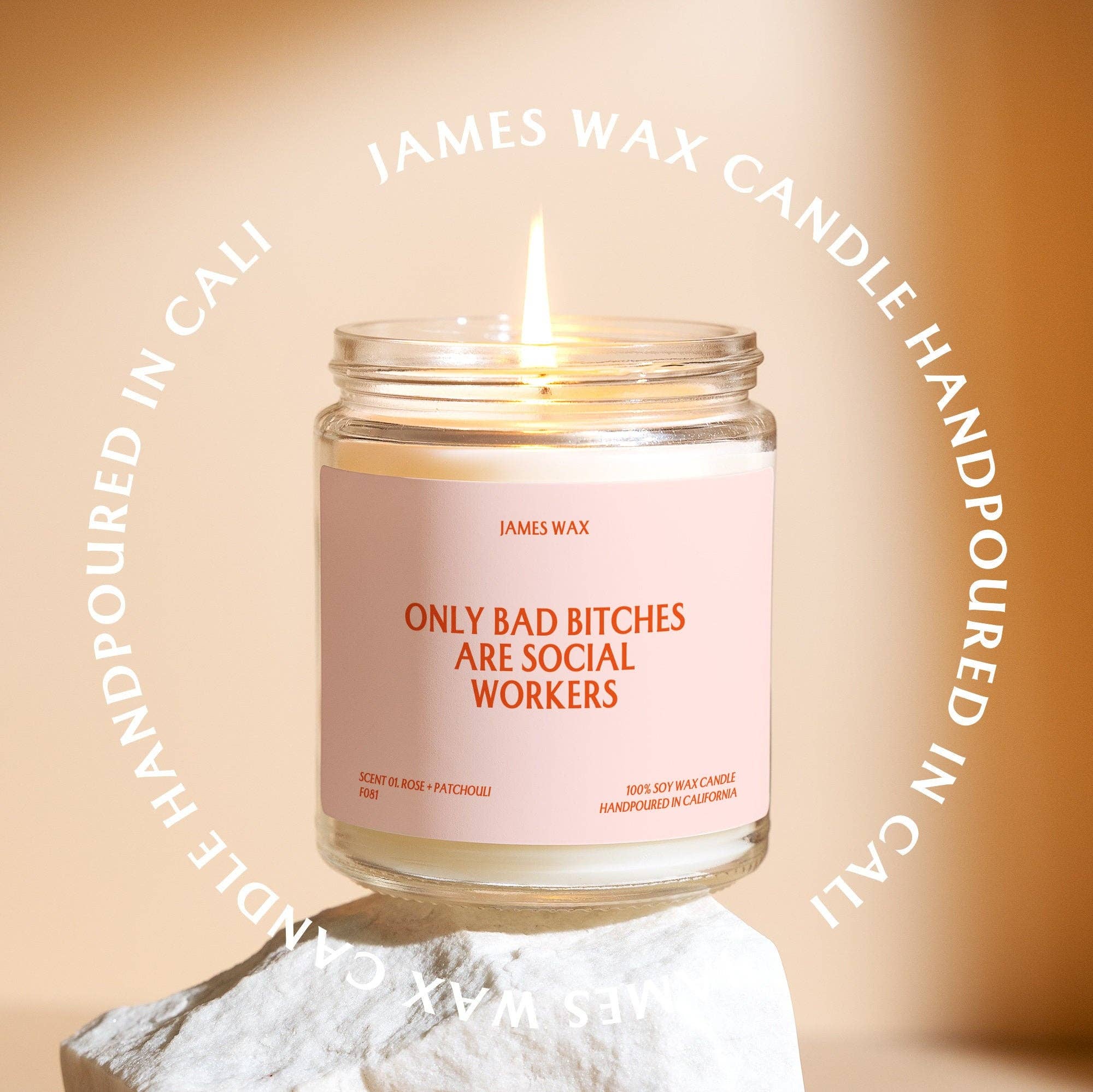 James Wax - Wholesale Jar/Filled Candle - Social Worker Candle Social Worker Job Fun F0812