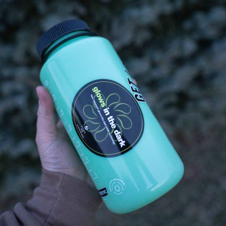 Hey Bear Outdoors - Wholesale Water bottle - Get Lost - Don't Die Glow Green Nalgene 32oz Water Bottle2