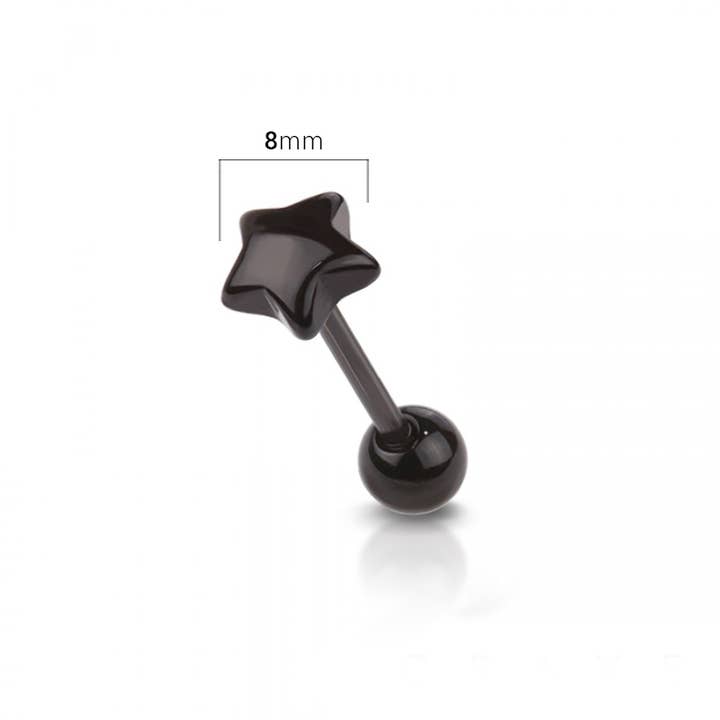 CRAVE – wholesale Ansikts-/kroppskedja – AKRYL STJÄRNA BIO-FLEX TUNGAN SKIVSTÅNG4