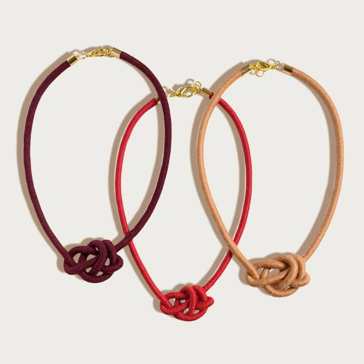 SASHA - Wholesale Woven Necklace - Petit Water Bowline Necklace8