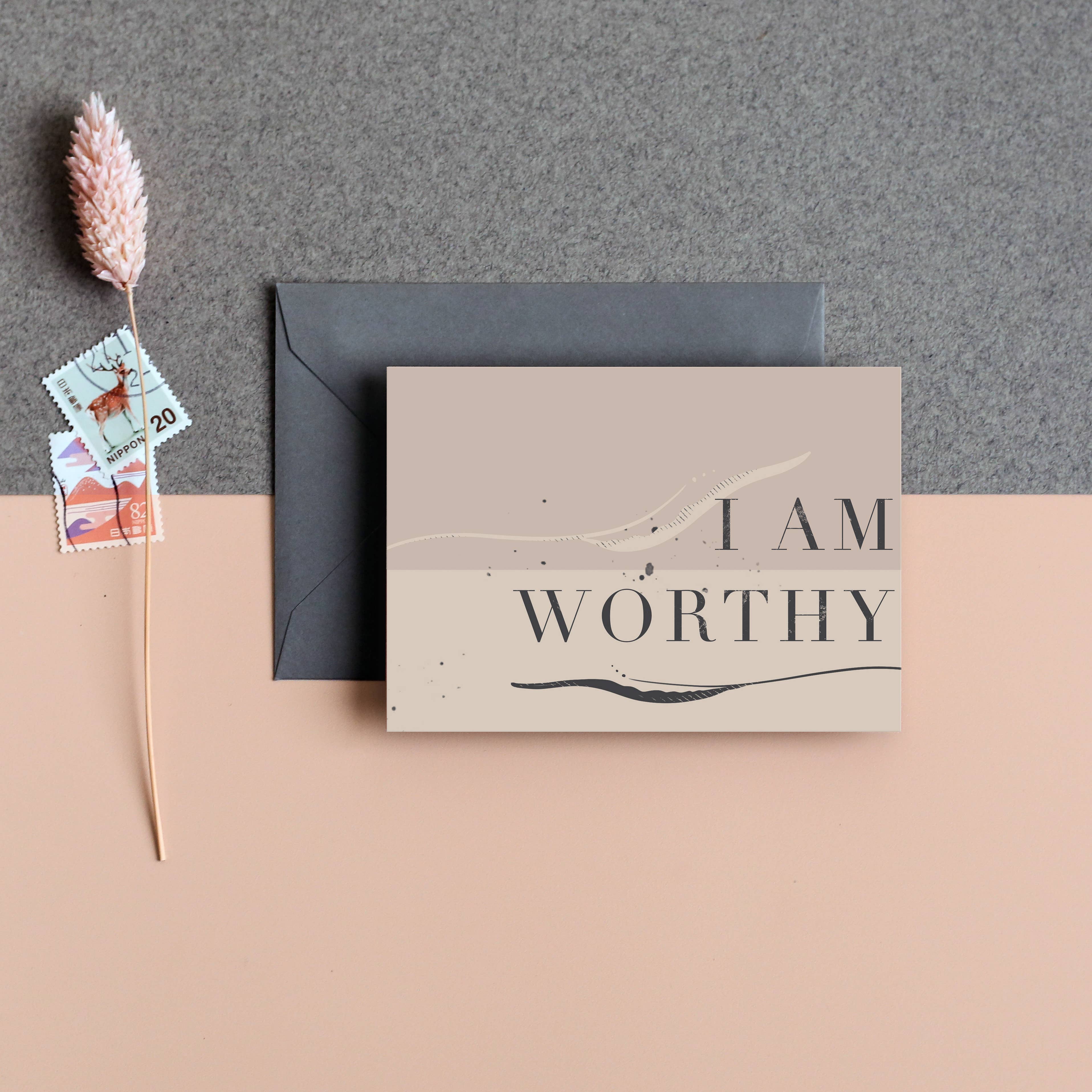 I am Roxanne - Wholesale Stationery/Notecard Set - I am Worthy Mantra Note Card1