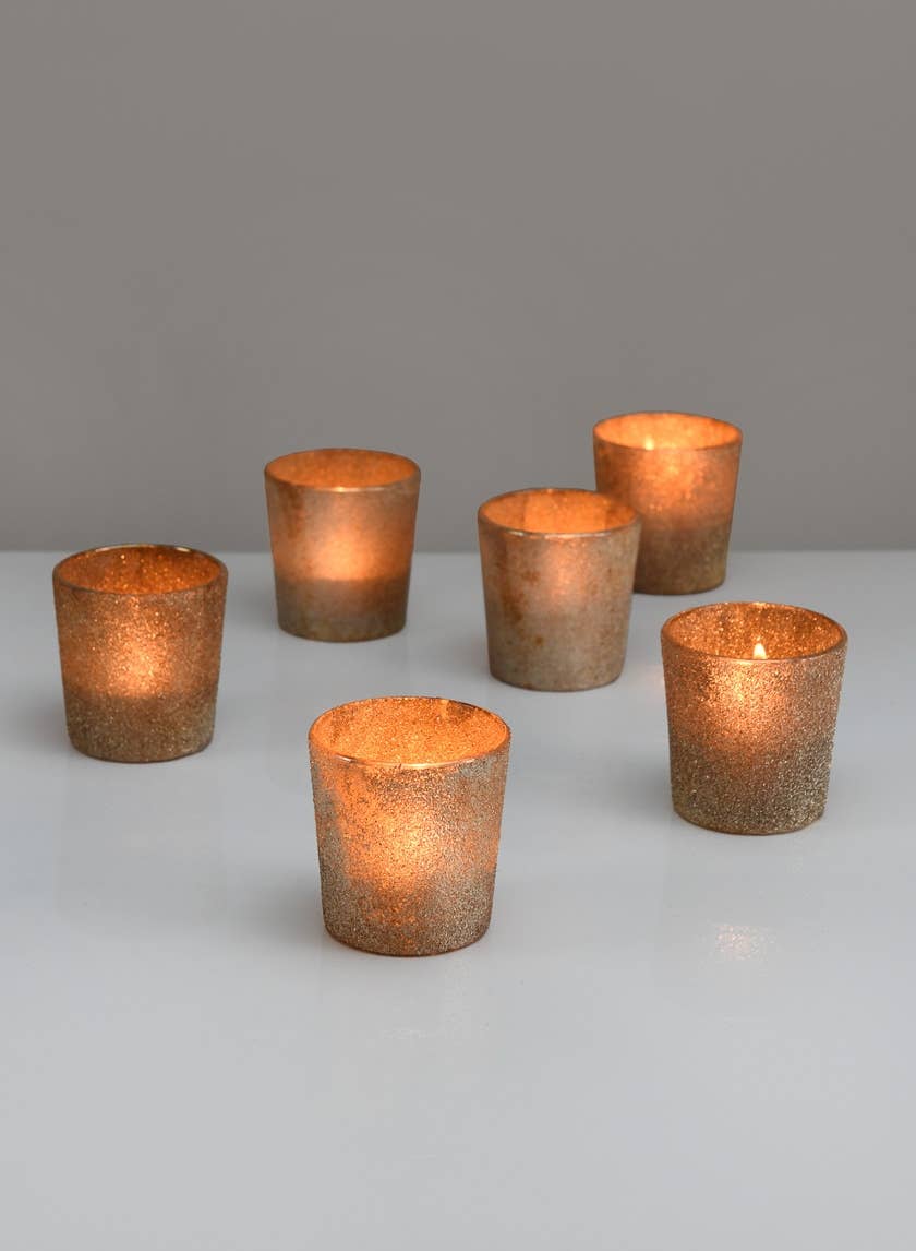Jamali Garden - Wholesale Candle Holder - Harem Gilded Glass Votive Holder, Set of 61