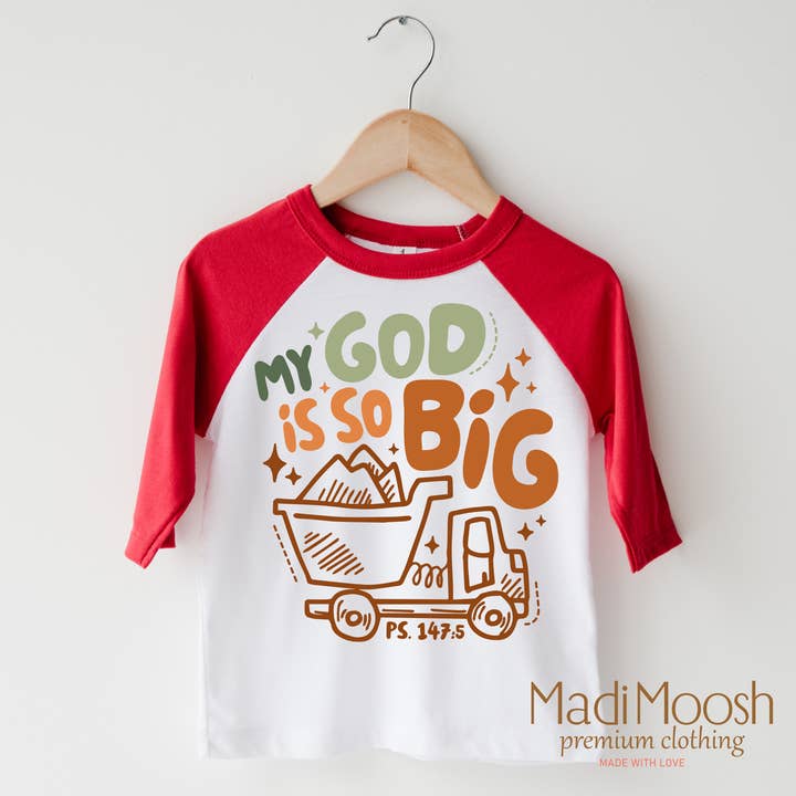 Madi Moosh - Wholesale Screen Printed T-Shirt - Kids - My God Is So Big Shirt - Christian Shirt