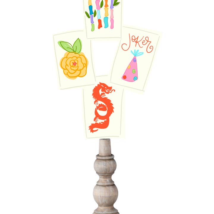 Doodles By Rebekah - Wholesale Decorative Tabletop Object - Mahjong Tiles Topper0