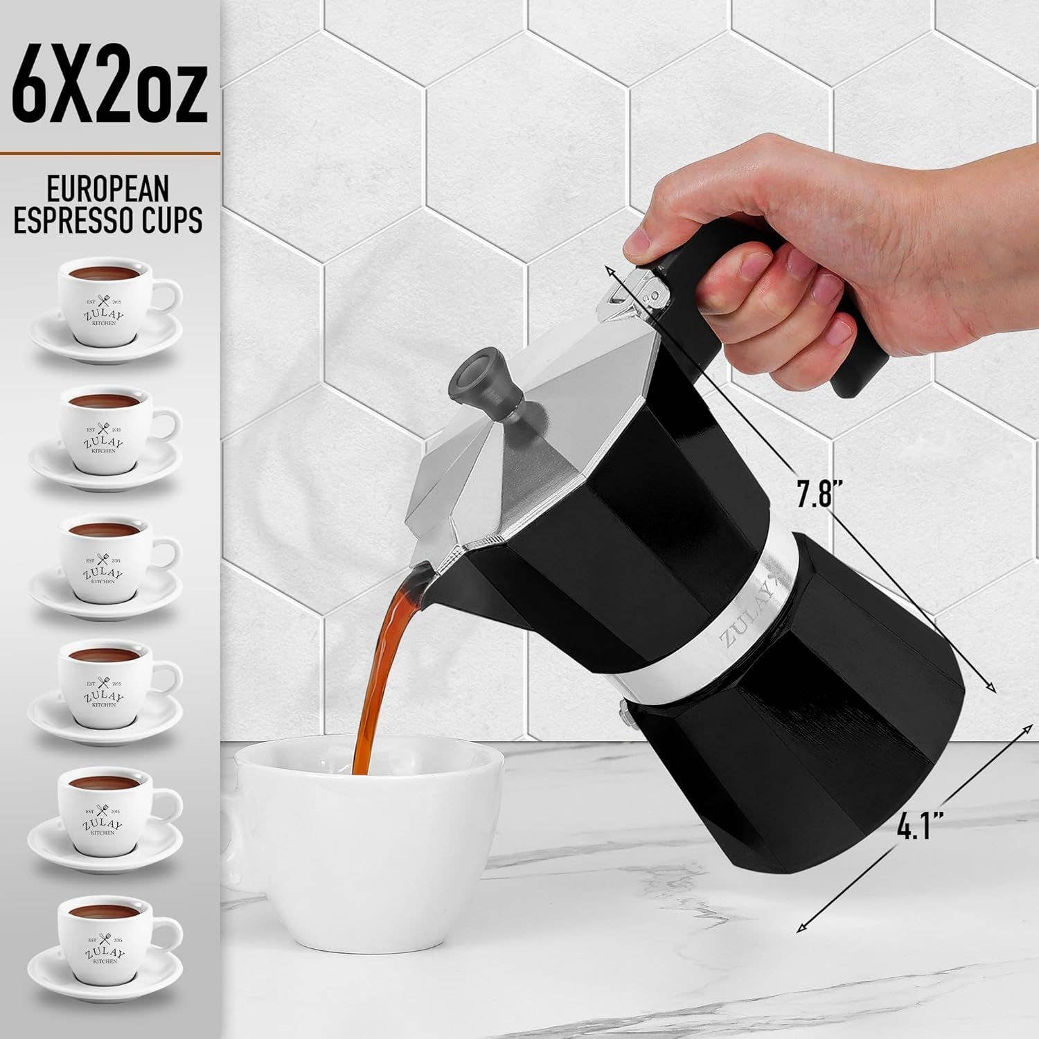 Zulay Kitchen – Großhandel Espressokocher – Moka Pot Espresso - Kubanische Kaffeemaschine29