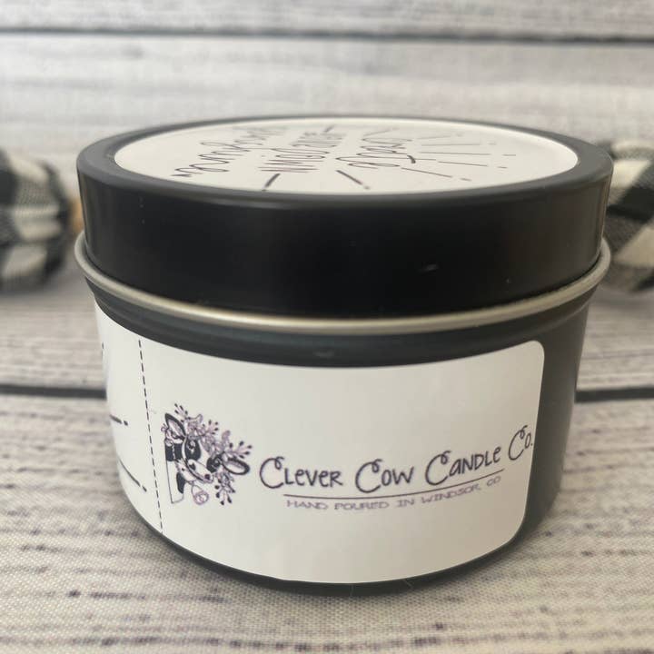 Clever Cow Candle Co - Wholesale Travel Candles - CO Flag Mountains Souvenir Gift Soy Wax Candle Tin 1