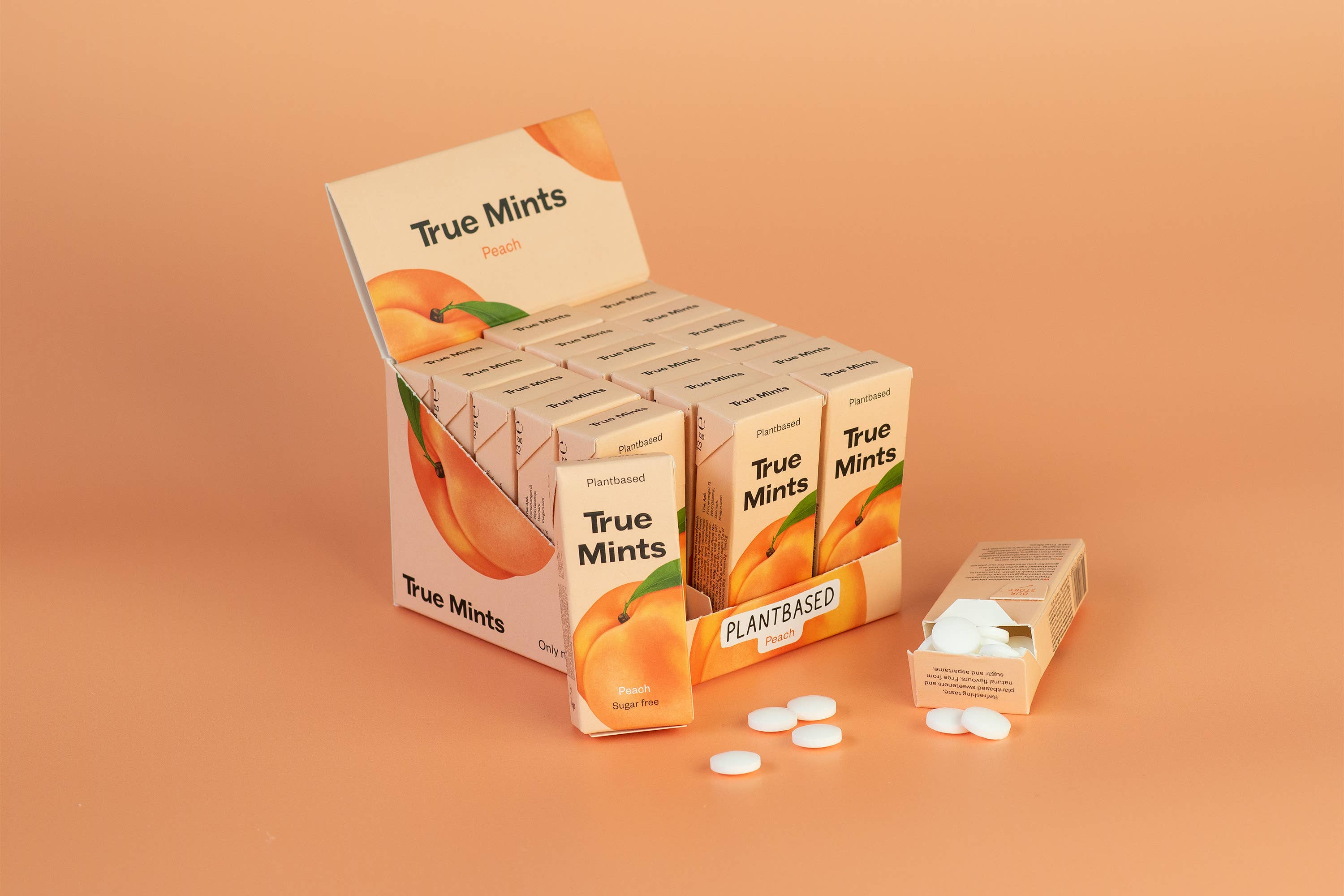 Gourmandise - Wholesale Mints - Plastic free mints Peach flavour True Mints5