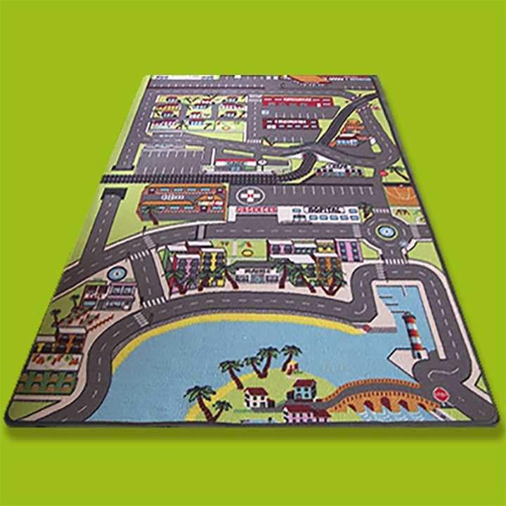 Tapitom - Vendita all'ingrosso Tappetino da gioco - Bambini e neonati - Tappeto da gioco 130 x 200 cm per auto per bambini in città