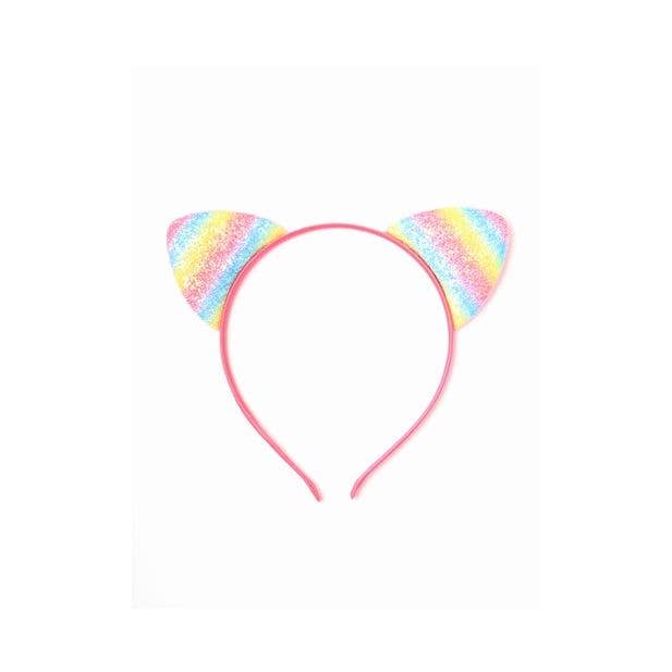 Inca UK - Wholesale Fashion Headband - Kids - Sparkly Rainbow Cat Ears On An Aliceband3