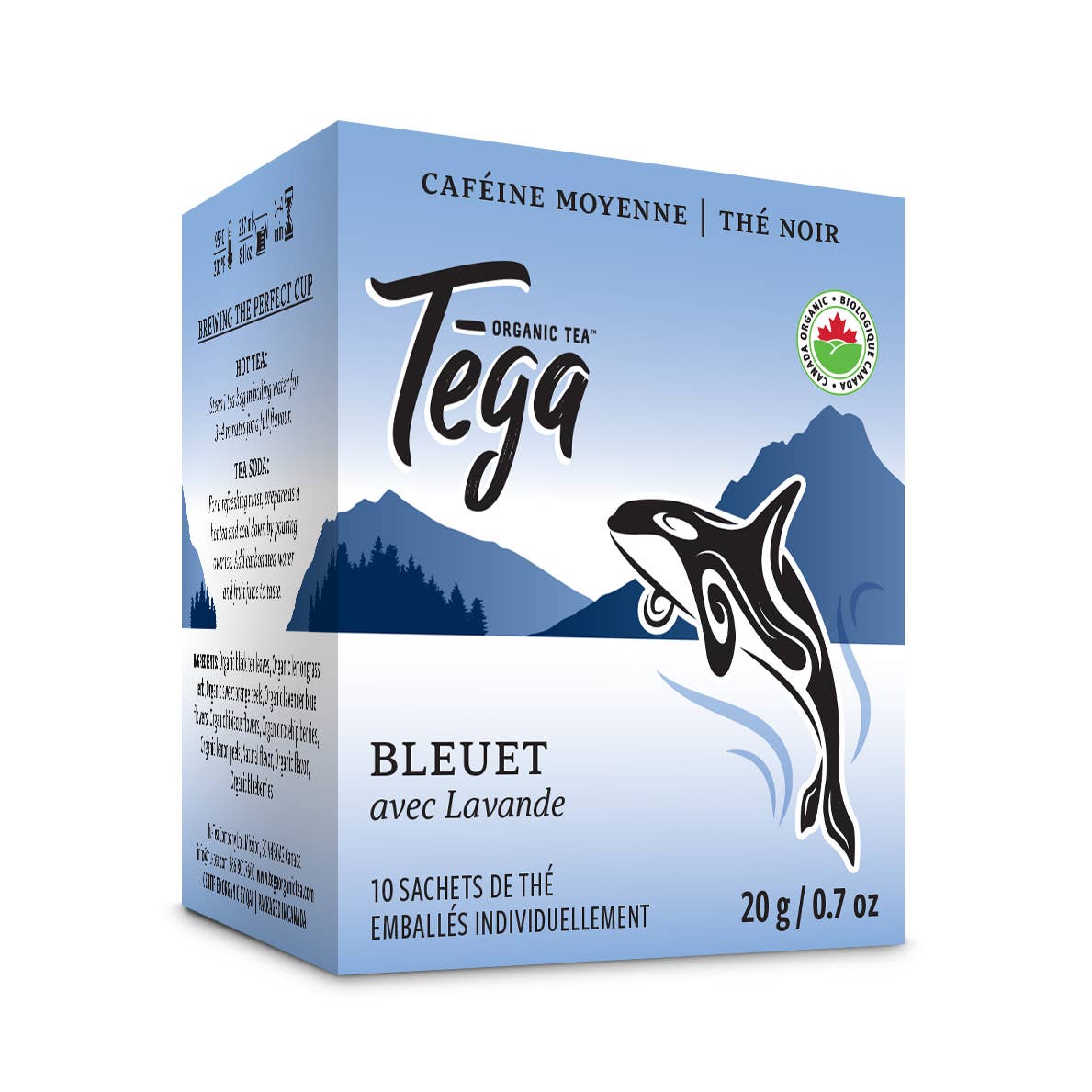 Tega Organic Tea - Wholesale Food Gift Basket - Blueberry Lavender Organic Black Tea | Canada | 10 Tea Bags2