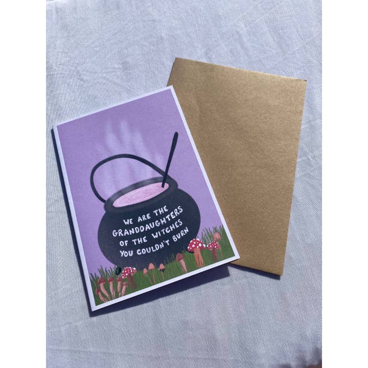 Kai Kathleen – Cartão de saudação diária por atacado – Witches A6 Cartão Eco Reciclado com Envelope5