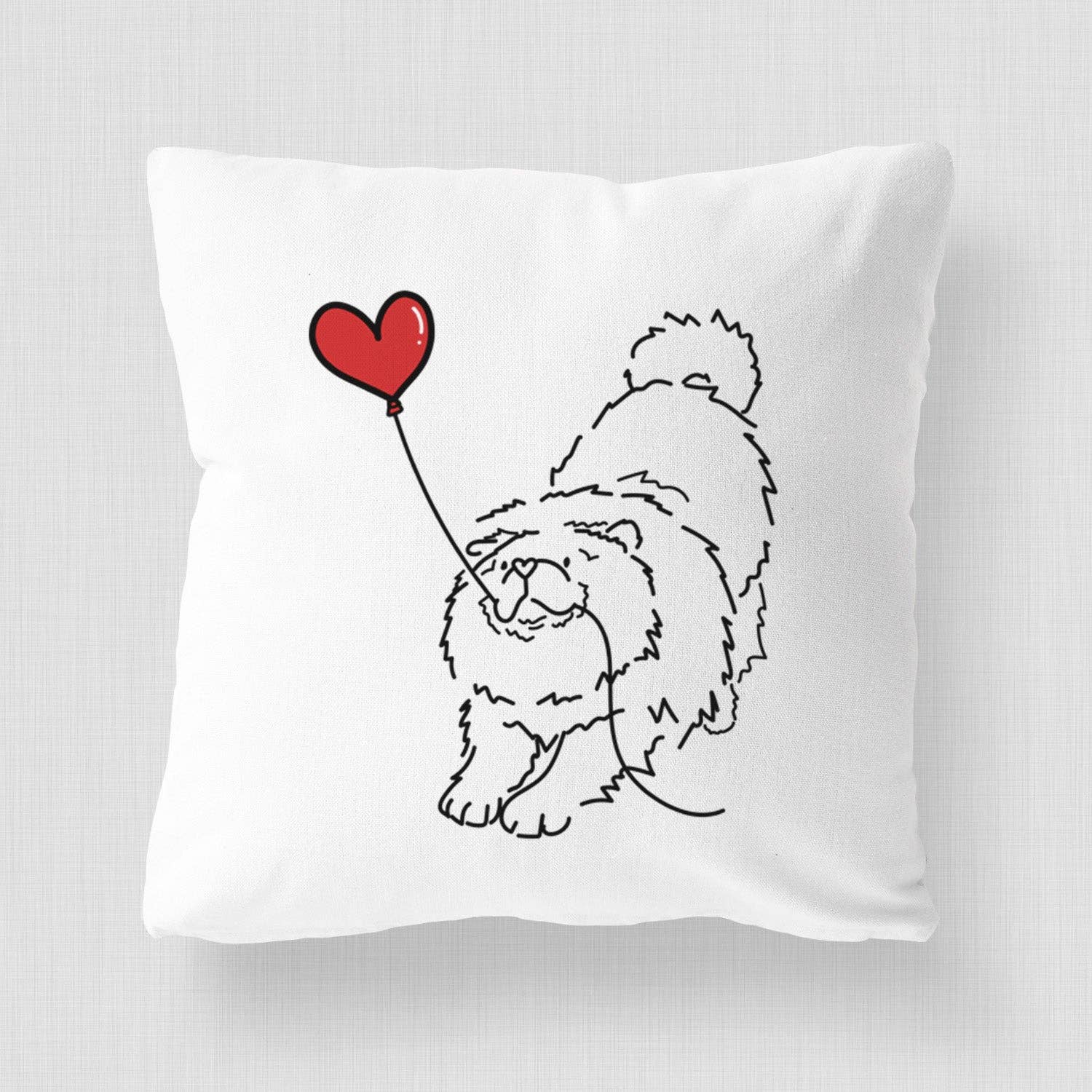 Inkopious - Wholesale Throw Pillow Cover - Chow Chow Heart String - Throw Pillow Cover3