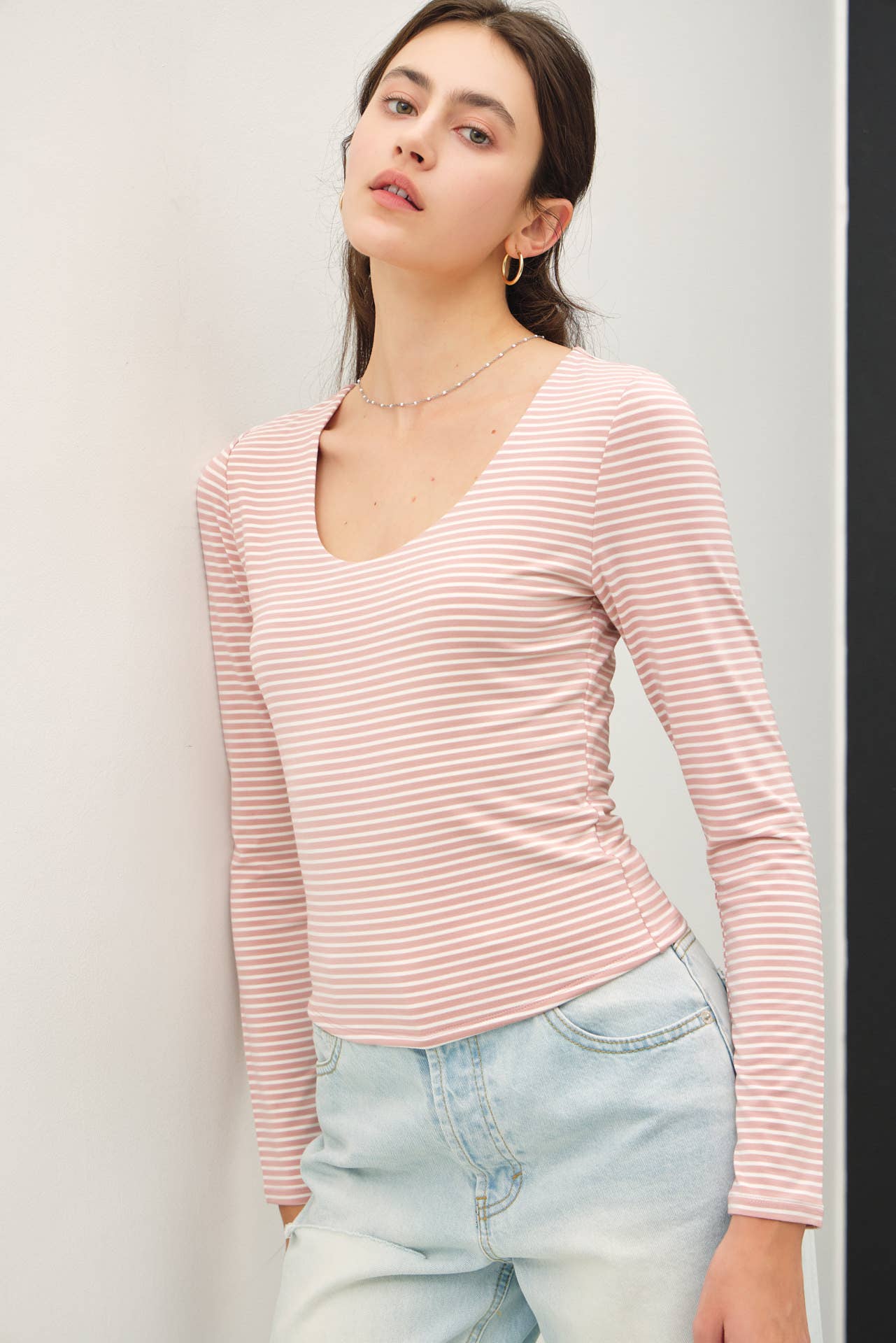 Be Cool - Vente Haut en maille – femme - TOP À MANCHES LONGUES RAYÉ ULTRA DOUX BASIQUE6