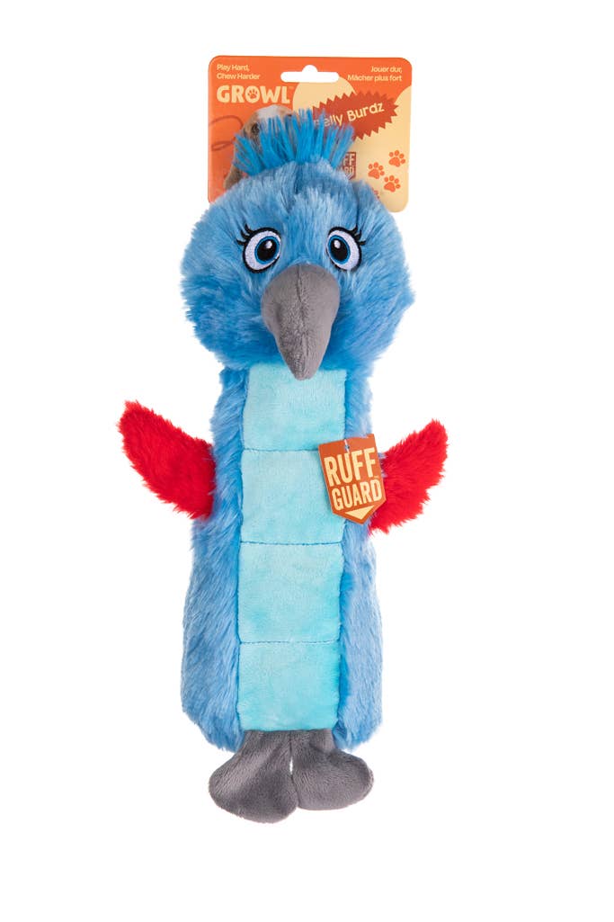 Hofman Animal Care - Wholesale Pet Plush Toy - Dog - Growl Belly Burdz Percy the Parrot