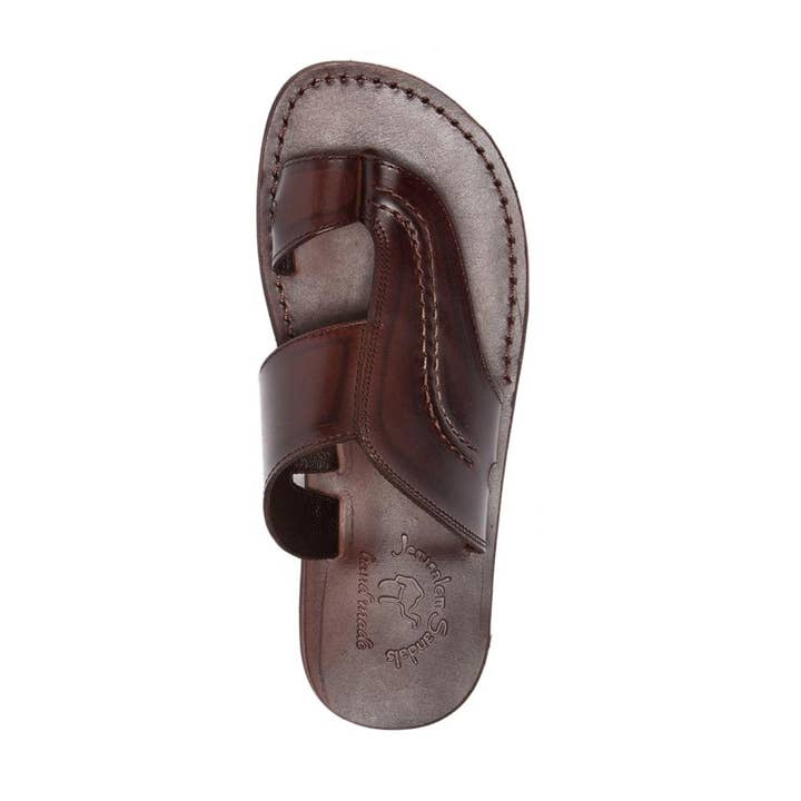 Peter - Leather Toe Strap Sandal | Brown for wholesale on Faire2