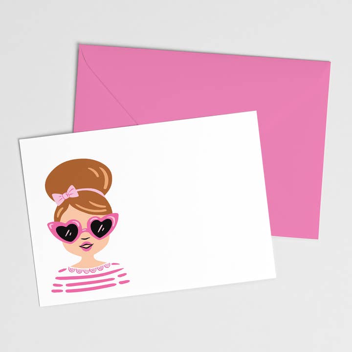 Mini Personal Card | Girl Look: Emma for wholesale by Lucy Loves Paper