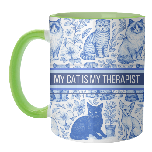 ART WOW – wholesale Coffee mug – Mugs 'My Cat Is My Therapist toile'6
