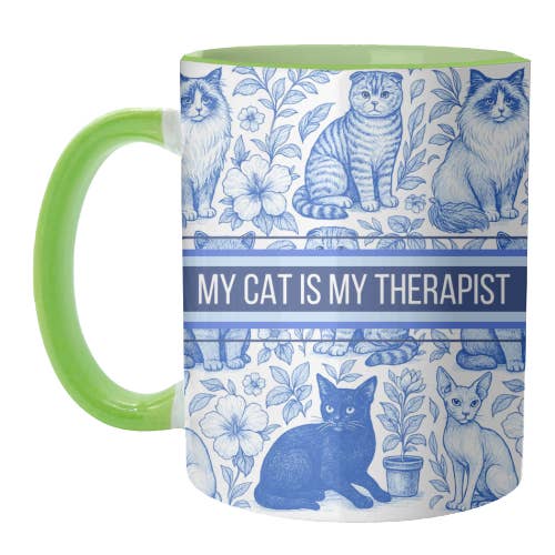 ART WOW - Wholesale Coffee Mug - Mugs 'My Cat Is My Therapist toile'6