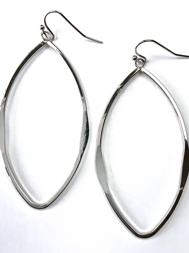 ER-Silver Flat Ring Dangle Earrings for wholesale by Lost & Found Trading