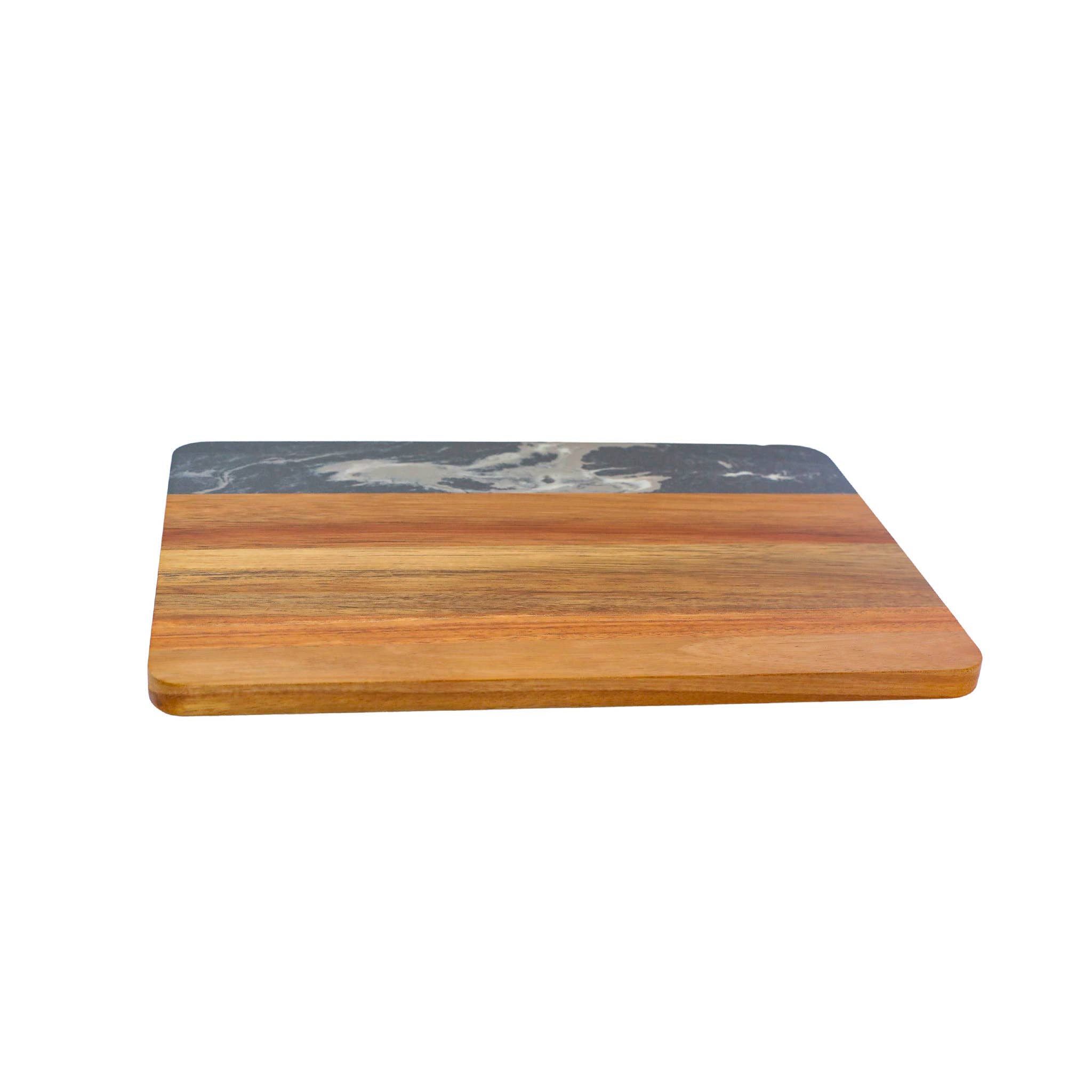 Creative Gifts International Inc. - Wholesale Cutting Board - Black Marble and Acacia Wood Rectangle Charcuterie Board1