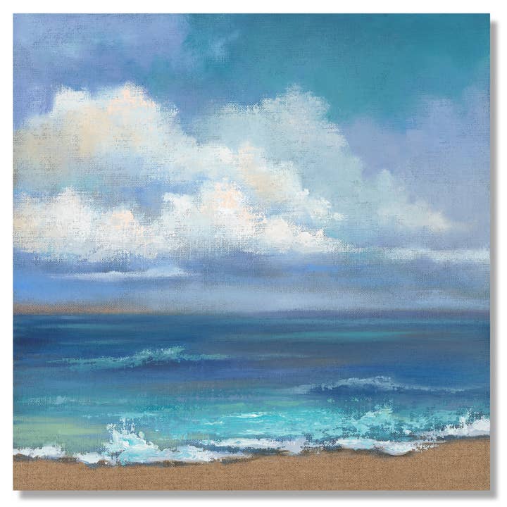 SKY + SURF #4 coastal art print for wholesale by Claire Mari Studio