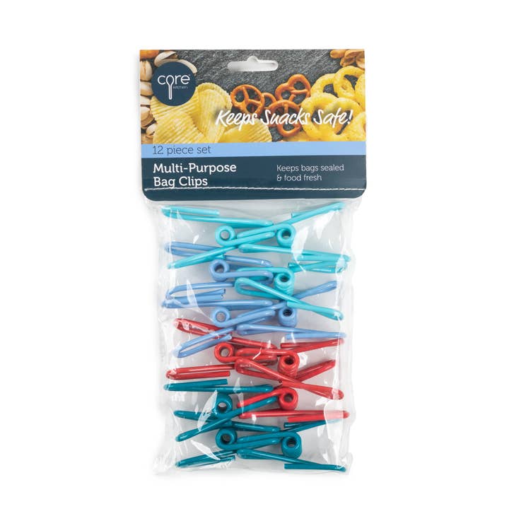 12pc Basic Bag Clips for wholesale by Core Home