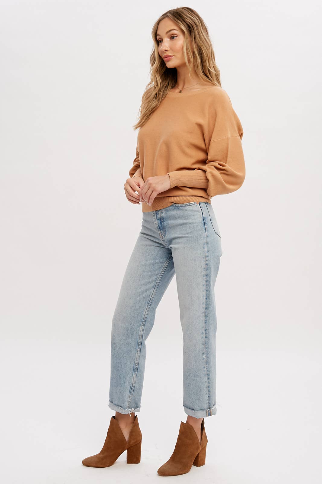 Bluivy - Wholesale Sweatshirt - Women's - BACKLESS BALLOON SLEEVES PULLOVER48