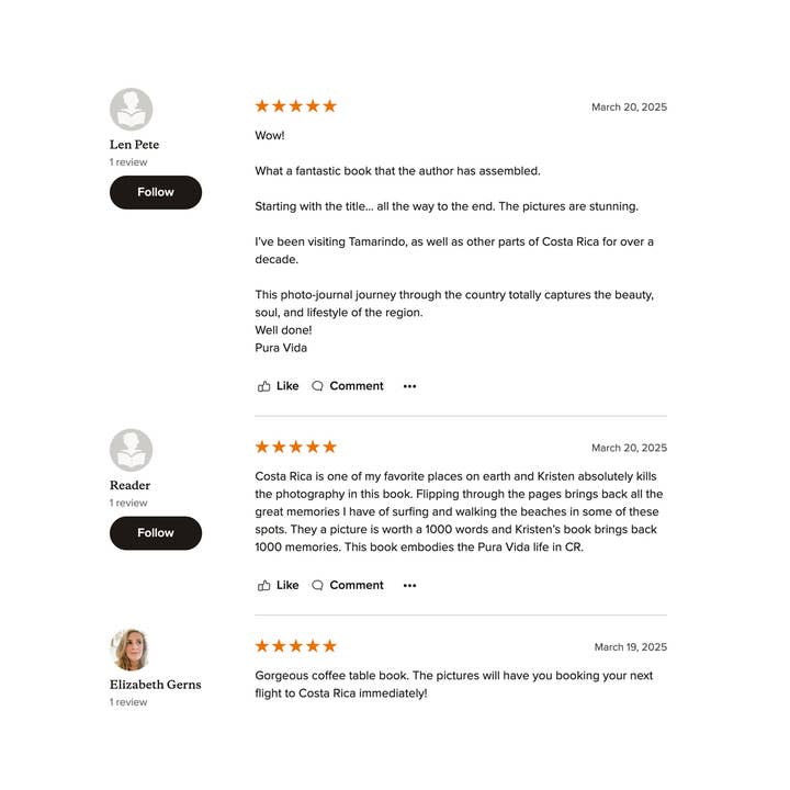 The Sunset Shop - Wholesale Display Book - Costa Rica Coffee Table Book - SLICE OF PURA VIDA-DISE13