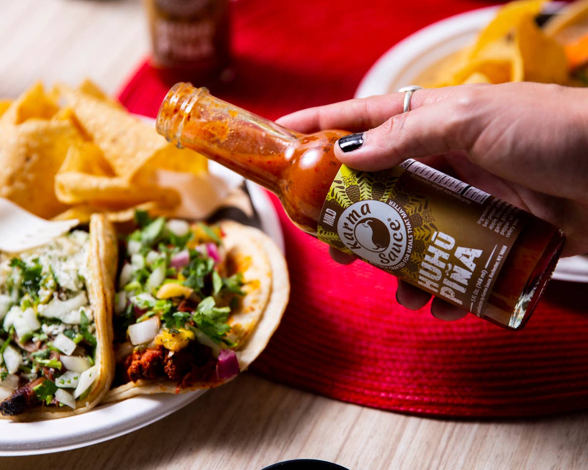 Karma Sauce – wholesale Hot sauce – Huhū Piña sold in increments of 66