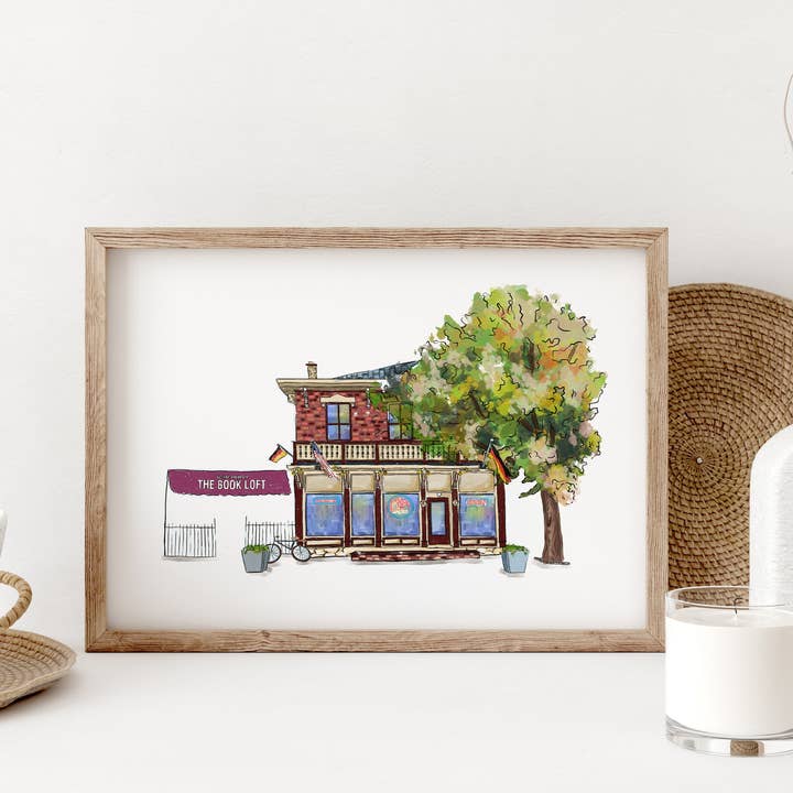 Book Loft art print for wholesale by Atelier Nazli Brush