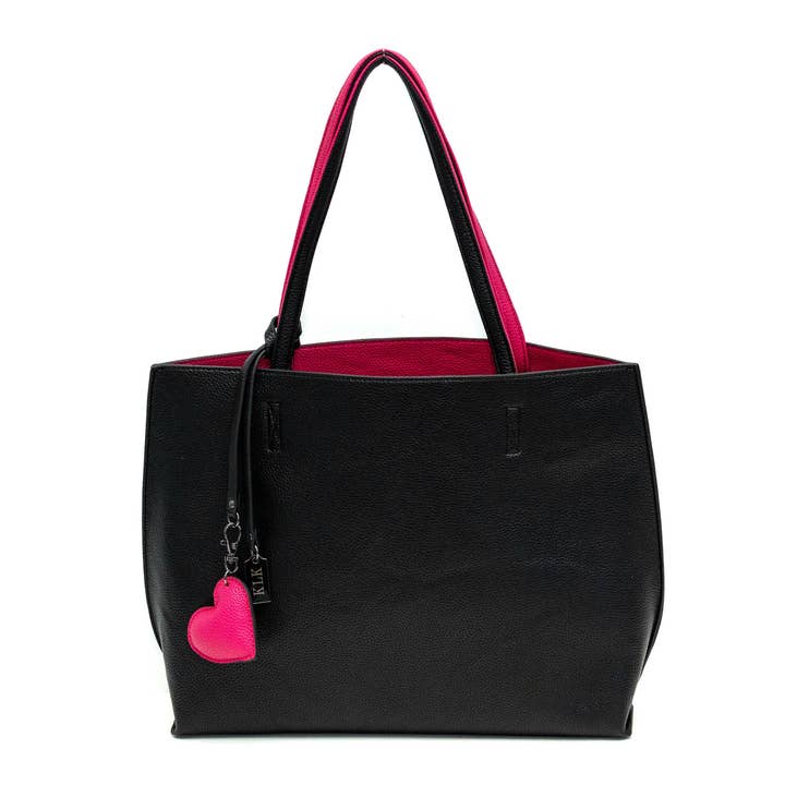 Bolsa dupla-face em couro sintético com alça de ombro por atacado de KLK