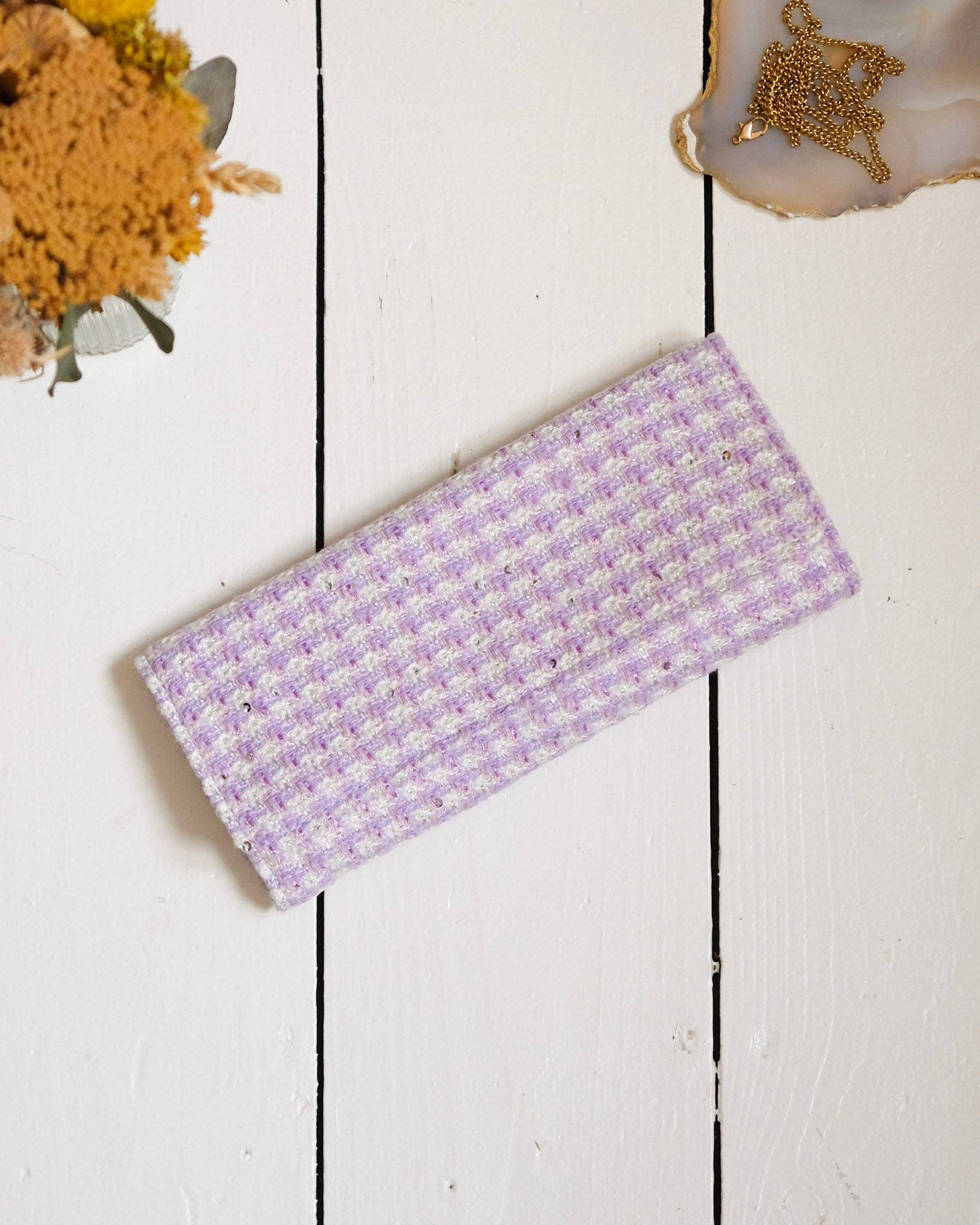 Maison Scarlett - Vente Boîte/rangement à bijoux - Pochette à bijoux Catherine en pied de poule2