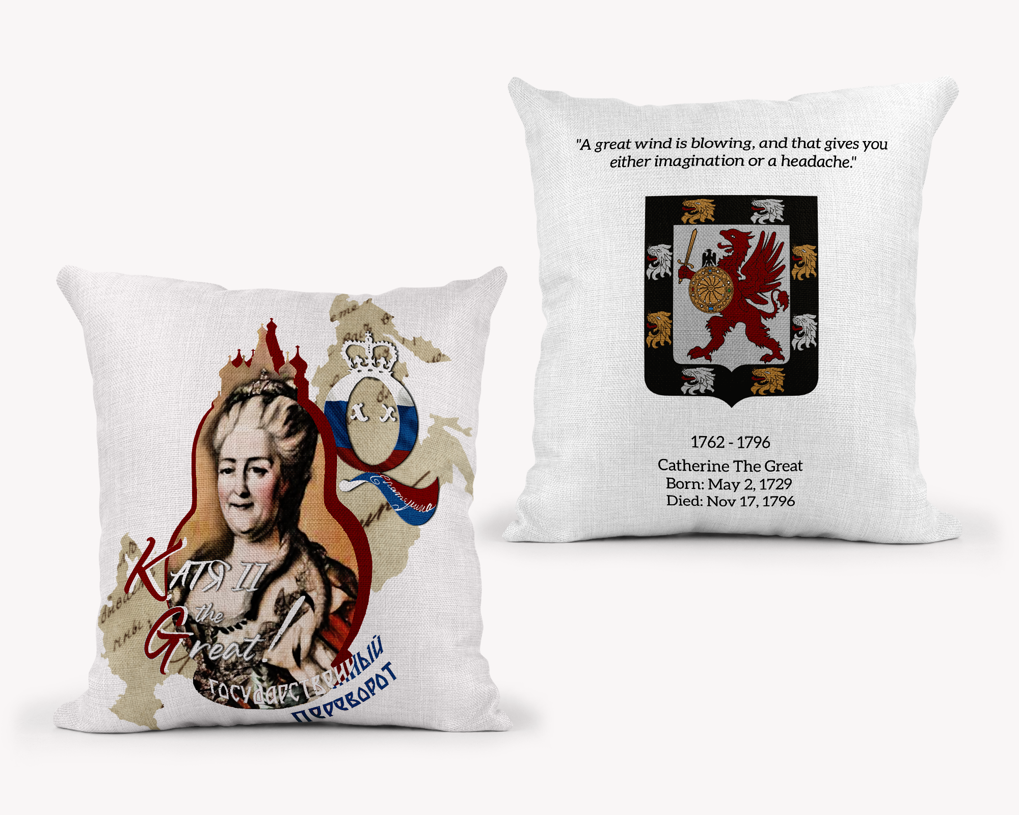 Dead Queens Style - Vente Housse de coussin - Housse de coussin Catherine la Grande1