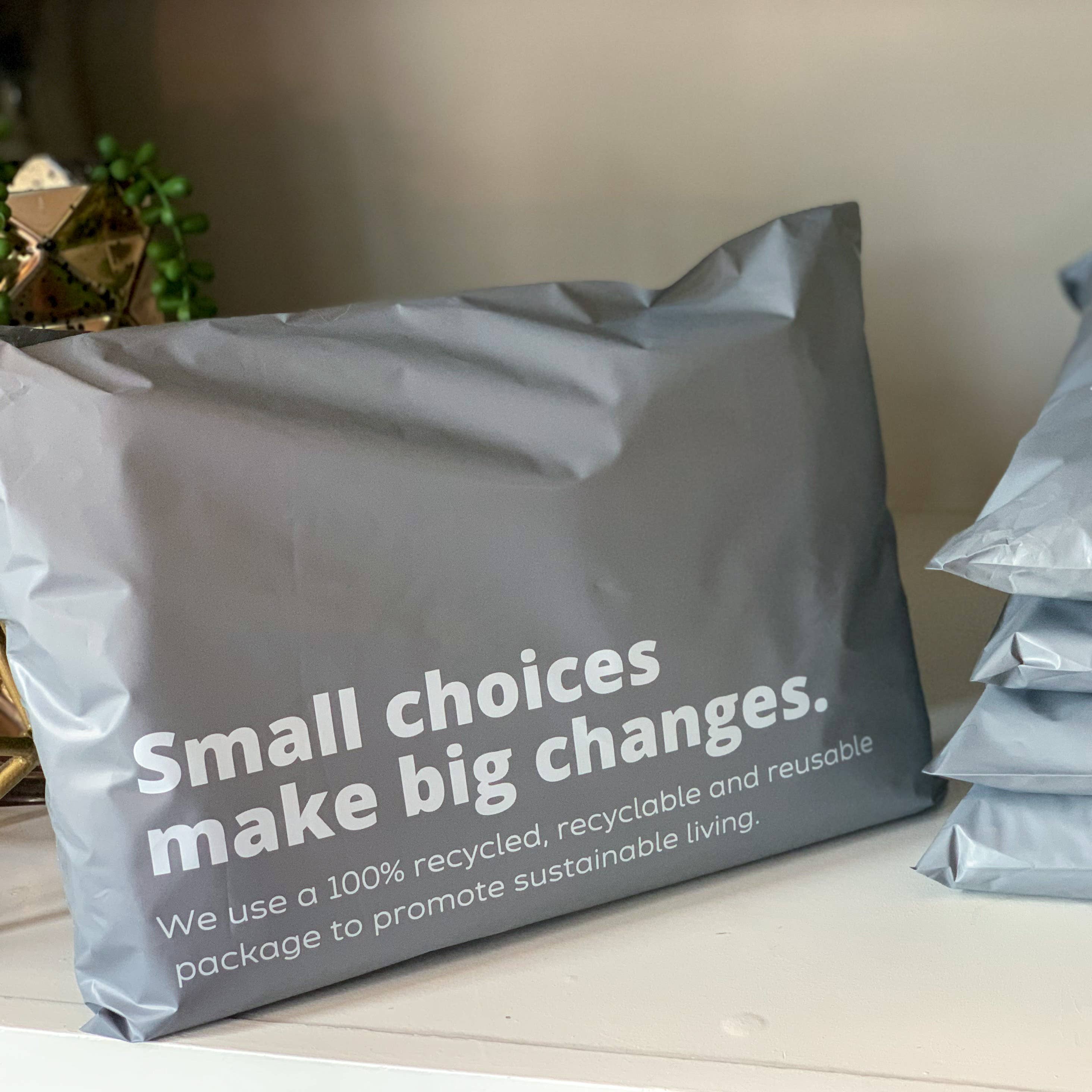 Last Straw – wholesale Envelopes – 10X 13 Eco-friendly Recycled Poly Mailers-Small Choices Gray4