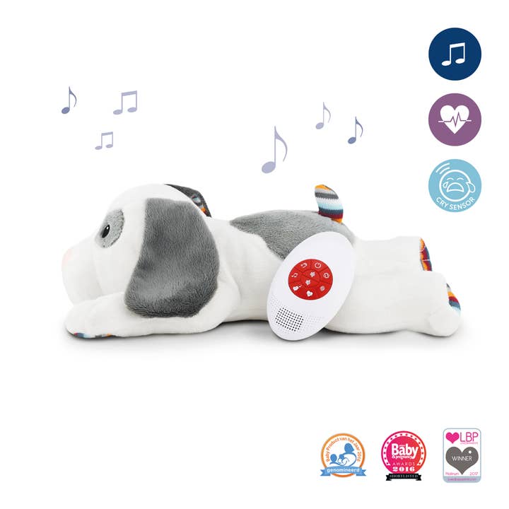ZAZU - Vendita all'ingrosso Peluche - Bambini e neonati - Dex il cane un peluche dal suono del battito cardiaco