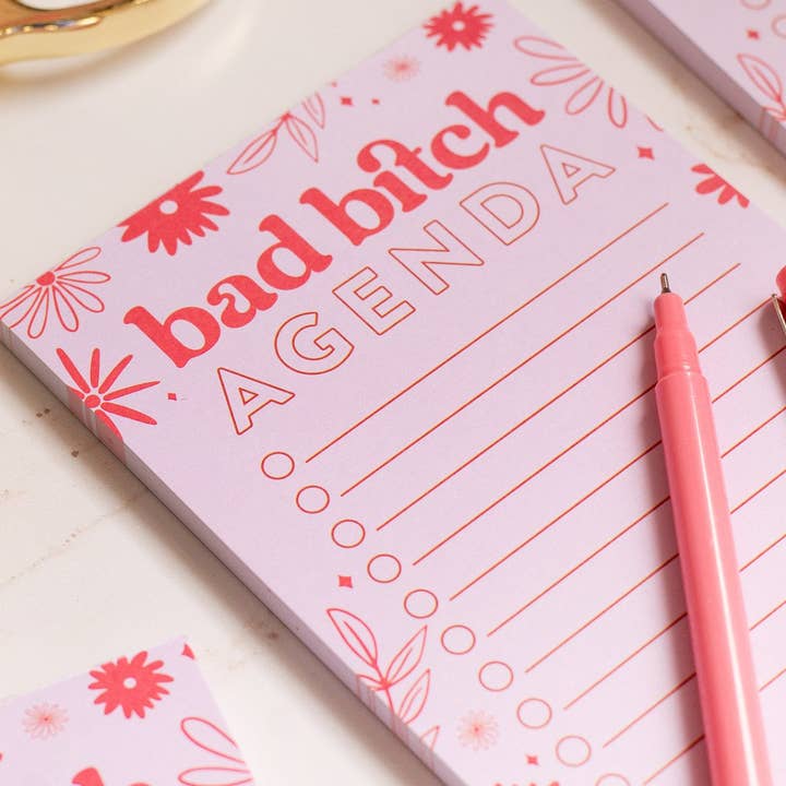 The Print Pantry - Wholesale Notepad - Bad Bitch Agenda Notepad3