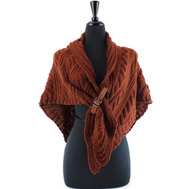 Pretty Persuasions - Wholesale Wrap - Women's - CP23151 Belted Sweater Knit Wrap
