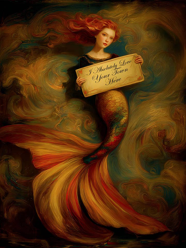 Benutzerdefinierter Meerjungfrauen-Wandkunst-Druck für den Großhandel von Mowbi