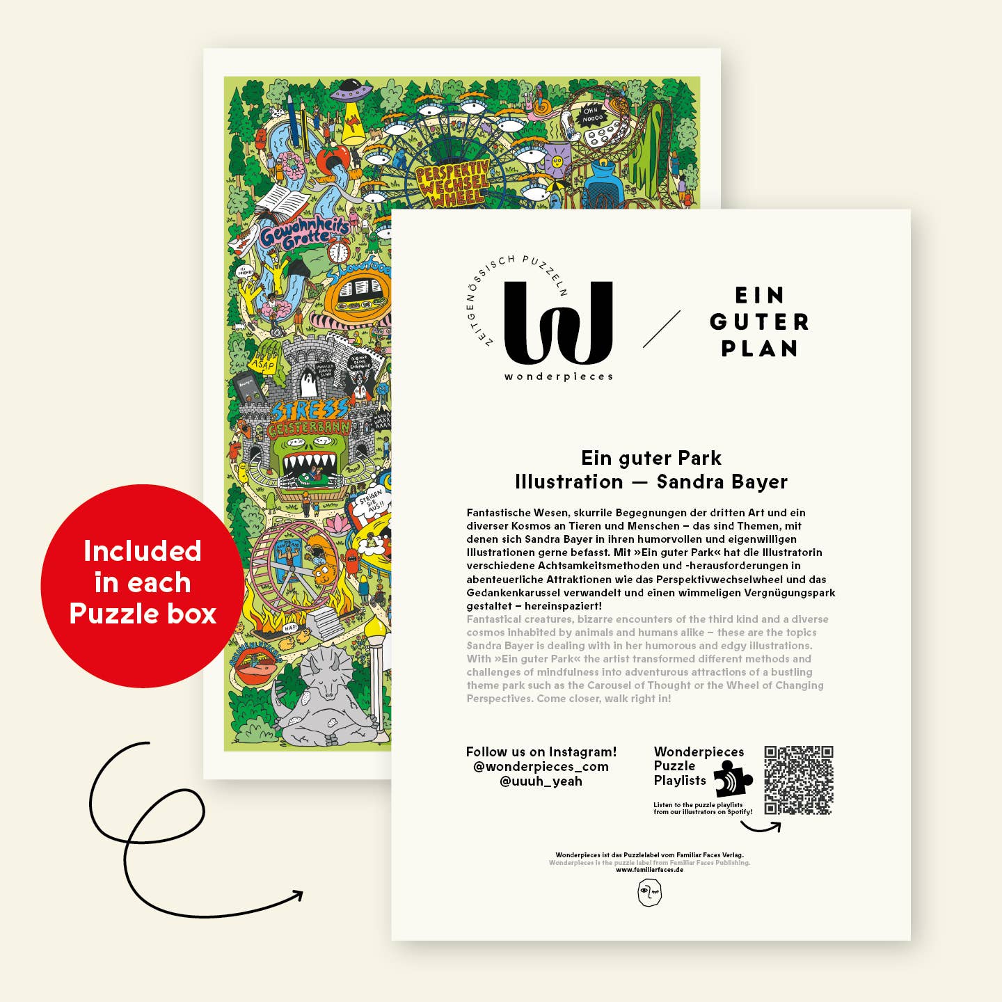 Wonderpieces – Puzzle - Adulto por atacado – Quebra-cabeça »Ein guter Park« | Ilustração de Sandra Bayer2