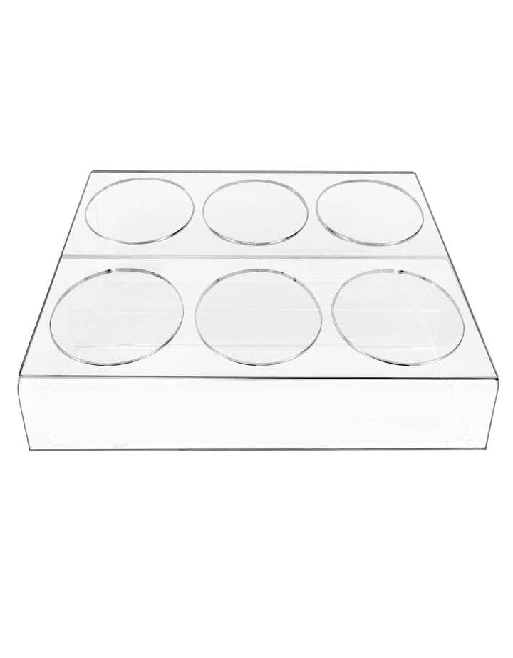 DesignStyles Home – Engroshandel Flaskehylde/holder – Simply Brilliant akryl flaskeholder med seks huller3